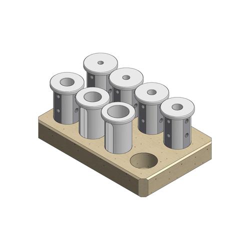 SET DI BUSSOLE DI RIDUZIONE SU BASE DI LEGNO