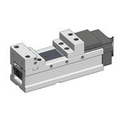 CAST IRON VISE WITH MECHANICAL POWER CLAMPING SYSTEM